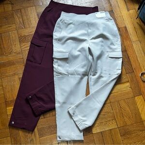 STYLUS Cargo Pants in Burgundy and Cream Bundle